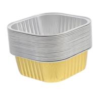 Sosoport 20pcs Disposable Aluminum Foil Pans Heat Resistant Chafing Dish Steam Table Trays for Oven and BBQ Food Packaging