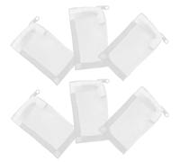 Sosoport 20pcs Fine Mesh Filter Bags for Aquariums Reusable Nylon Mesh Media Pouches with Zipper for Fish Tank and Debris Filtration