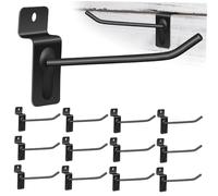 Sosoport 20pcs Heavy Duty Metal Slatwall Hooks Versatile Panel Hooks for Garage Storage Retail Displays and Workshop Organization Space Saving Wall Hangers for Easy Installation