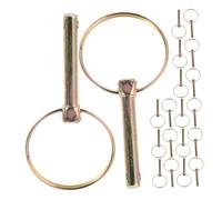 Sosoport 20pcs Heavy Duty Tractor Lynch Pins with Ring Lock Safety Trailer Hitch Pins for Farm Equipment Secure Suspension Locking Clips for Agricultural Vehicles and Trailers
