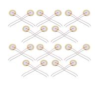 Sosoport 20Pcs Piezoelectric Buzzer Copper Disc with Wire, Miniature Active Piezo Transducer Plate for Ultrasonic Vibration, Musical Instruments, and Alarm Applications