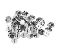 Sosoport 20pcs Stainless Steel Pin Backs Butterfly Clutch Badge Pins Elegant Design Secure Attachment Versatile Use Silver for DIY Projects and Celebrations