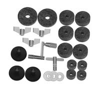 Sosoport 23pcs Cymbal Replacement Accessory Kit Drum Pad Felt Pads Drum Cymbal Key Nonslip