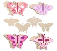 Sosoport 24 Pcs Wooden Butterflies for Crafts with Assorted Colours, Sturdy Wood Material, Versatile Combinations, for DIY Projects and Home Decor Assorted Style