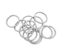 Sosoport 24pcs Stainless Steel Welded Metal Loops 5mm Wire Diameter 50mm Outer Diameter Solid Round Craft Metal Hoops for DIY Projects and Dreamcatcher Decoration