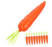 Sosoport 25pcs Lifelike Simulation Carrots Miniature Fake Vegetables for Micro Landscape Home Decor Teaching Props Craft Carrot Models for Table and Garden Display