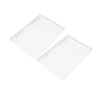 Sosoport 2pcs A6 Acrylic Binder Cover with Frosted Single-Sided Finish - Refillable Loose Leaf Planner Shell Protector for Office Notebook, 6-Hole Binding Accessory for Study and Organizing