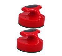 Sosoport 2pcs Air Hockey Pushers with Felt Base Quiet Ice Hockey Paddles Replacement Family-friendly Indoor Game Equipment