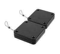 Sosoport 2pcs Automatic Sliding Door Closer with Iron Pull Cord Silent Retractable Wall Mount Closer for Bathroom Bedroom Office No Drilling Required Storm Sensor Design Easy Installation