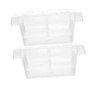 Sosoport 2PCS Betta Fish Breeding Box with Divider Double Layer Aquarium Incubator Tank for Fry Hatching and Isolation Suitable for Shrimp and Reptiles