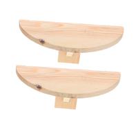 Sosoport 2pcs Bird Perch Stand: Cage Wooden Pigeon Rest Stand Bird Platform Perch for Parrots Wood Birdcage Accessories for Small Birds and Pets