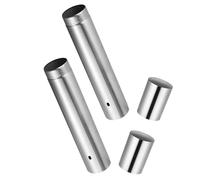 Sosoport 2pcs Birth Certificate Holder Tube Stainless Steel Document Protection Sleeve for Office Storage Diploma Marriage License