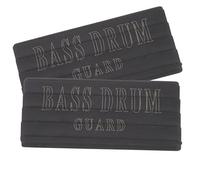 Sosoport 2pcs Black Jazz Drum Pedal Non-slip Rubber Hoop Guards for Bass Drum Foot Pads Anti-slip Set Accessories for Fixed and Stable Percussion Performance