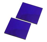 Sosoport 2pcs Blue Cobalt Glass Sheet Flame Test Glass Chemistry Sheet for Metal Ion Reactions Replacement Chemistry Suitable for High School Labs and Science Projects