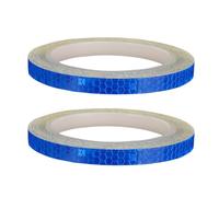 Sosoport 2pcs Blue Reflective Tape Stickers for Bicycle and Motorcycle Wheels, Fluorescent at Night with High Brightness Tapetum Lucidum Material, for Riding in The Fog Or Driving at Night