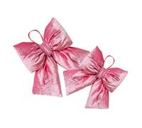 Sosoport 2pcs Bow Decorative Pendant Ribbon Christmas Decorations Red Bow Birthday Decorations Crafting Red Birthday Party Party Hanging Ornaments Cloth Pink