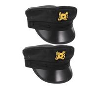 Sosoport 2pcs Captain Hat for Cosplay Nautical Costume Accessory Unisex Sailor Dance Hat Boat Captain for Parties Festivals and Themed Events