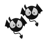 Sosoport 2pcs Cute Cartoon Car Antenna Toppers Adorable Kawaii Accessories for Halloween Holiday Decor Charming Devil Bat Vehicle Exterior Decoration