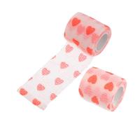 Sosoport 2pcs Dog Paw Wrap Self Non Woven for Pets Stylish Love Pattern Vet Wrap Tape for Small Animals for Outdoor Safety and Injury Prevention
