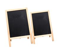 Sosoport 2pcs Double Sided Wooden Chalkboard for Erasable Writing Board Educational Drawing Board for Home Gardens and Parties for Creative Learning and Imagination Development