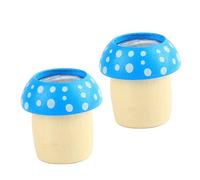 Sosoport 2PCS Educational Kaleidoscope Wooden Mushroom Design Smooth Polished Kaleidoscope for Interactive Play Inspires Creativity and Imagination Blue