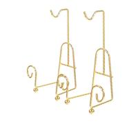 Sosoport 2pcs European Style Metal Cup Holder with Threaded Gold Plated Finish for Kitchen Countertop Organizer Elegant Ceramic Plate Display Rack for Tea Cups and Coffee Mugs Versatile