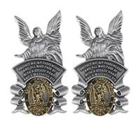 Sosoport 2pcs Guardian Angel Car Visor Clips - Decorative Front Side Sun Visor Clip for Family Cars, Inspirational Religious Travel Charm for Driver Safety and Blessing Protection