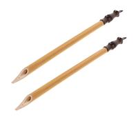 Sosoport 2Pcs Handmade Bamboo Calligraphy Dip Pens with Hanging Loop, Flat Bamboo Tip Calligraphy Writing Tools for Beginners and Manga Drawing, Traditional Chinese Art Supplies for Office
