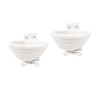 Sosoport 2pcs Hanging Bird Nest Bird House Cotton Rope Parrot Bed for Cockatiel Australian Parrot Cage Decor