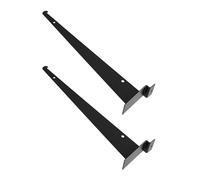 Sosoport 2Pcs Heavy Duty Slatwall Shelf Brackets 30Cm Black Metal Wall Mount Brackets for Garage and Home Storage Slat Wall Accessories