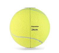Sosoport 2Pcs Inflatable Tennis Ball Large Rubber Pet Chew with Gas for Outdoor and Signature Tennis Practice Soft Surface for Comfort