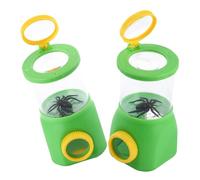Sosoport 2pcs Insect Observation Boxes with Magnifier for Outdoor Exploration Lightweight Collecting Tools for Bugs Leaves Flowers and Nature Study