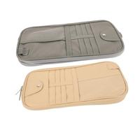 Sosoport 2pcs Json Data Sun Visor Id Holder Car Visor Organizer for Trucks Vehicle Storage Bag Multi Compartments for Documents Glasses CD Pens Car Document Holder Organiser