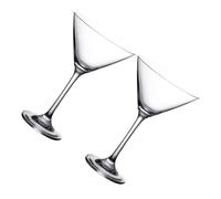 Sosoport 2Pcs Martini Cocktail Glasses Transparent Glass Goblets Lightweight Compact Barware for Wine Whiskey Vodka Juice and Mixed Drinks