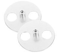 Sosoport 2pcs Metal Music Box Winder Keys Replacement Round Plate DIY Parts Compatible Handles for Manual Wind-up Mechanism Easy Install for Music Box Repair and Craft Projects