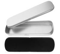 Sosoport 2pcs Metal Pencil Boxes Pen Case with Anti-Scratch and Sturdy Design for Markers and Pencils Suitable for Back to School Decorations Can be Placed a Bag or Briefcase