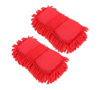 Sosoport 2pcs Microfiber Car Wash Sponge Mitts Soft Lint and Highly Absorbent Cleaning Tool for Auto Exterior and Interior Care for Vehicle Detailing and Scratch Washing