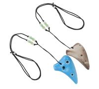 Sosoport 2pcs Mini Ocarina 6-hole Instrument Ocarina Necklace for Boys and Girls Beginners