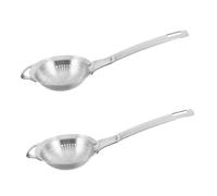Sosoport 2pcs Mini Stainless Steel Tea Strainers with Handle Fine Mesh Sieve for Matcha Herbal Tea Spices Powdered Sugar Multi-use Kitchen Sifter Juice Baking Cooking
