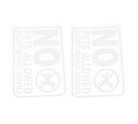 Sosoport 2pcs No Pets Allowed Transparent Window Stickers Weatherproof Vinyl Door Signs for Business Stores Restaurants with Removable Adhesive Exterior and Interior Use