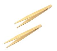 Sosoport 2pcs Non-skid Bamboo Feeding Tweezers for Reptiles Safe Anti-static Tongs for Feeding Lizards Snakes and Spiders Practical Pet Care Tool