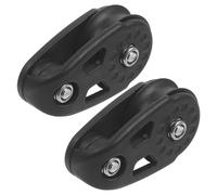 Sosoport 2Pcs Nylon Kayak Anchor Pulley Wheel Kit with Rope Roller, Sturdy Sailing Hardware for Kayak and Sailboat Anchor Trolley System, Bearing Pulley Block for Marine Use