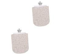 Sosoport 2pcs Pet Bird Perch Stand Paw Grinding Platform for Parrots Cockatiels and Parakeets Stable Cage Mount Easy Installation Design Essential Bird Cage Accessory
