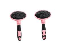 Sosoport 2pcs Pet Grooming Tool for Cats and Dogs Self-cleaning Hair Brush Ergonomic Design Pet Comb for Shedding Removes and Dander Comfortable Massage Effect