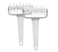 Sosoport 2Pcs Pizza Dough Docker Roller with Spikes for Baking Pastry Dough Roller Baking Tool Smooth Rounded Edges Shock Bread and Pizza Pastry Tool