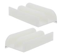 Sosoport 2pcs Plastic Shower Door Track Guide Sliding Glass Shower Door Bottom Rail Replacement Minimalistic Modern Design with 1/2 Inch Channel Firm Support Resists Mineral Buildup