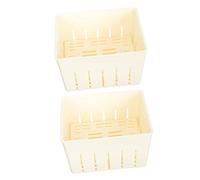 Sosoport 2Pcs Plastic Tofu Moulds with Smooth Inner Walls for Homemade Bean Curd Making Compact DIY Kitchen Molds for Easy Tofu Preparation and Vegan Cooking