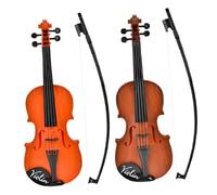 Sosoport 2pcs Plastic Violin for Realistic Music Instrument Model for Beginners for Early Music Education and Interactive Play