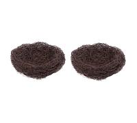 Sosoport 2pcs Rattan Knitted Parrot Bed Warm Birds Nest for Parakeets Birds Natural Cage Accessories for Comfort