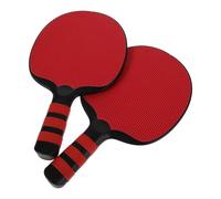Sosoport 2pcs Red Beginner Table Tennis Paddle Set Rubber Surface for Training and Family Recreation - Outdoor Ping Pong Rackets Suitable for Adults